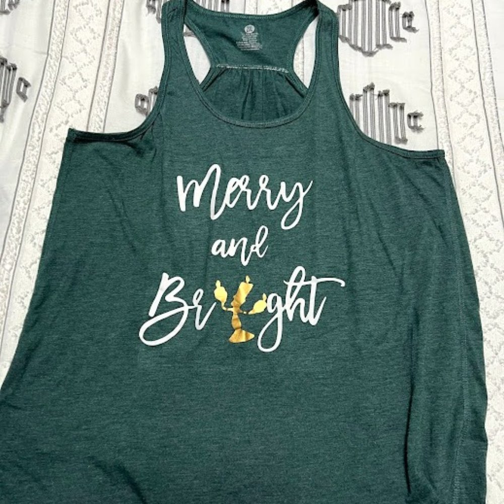 Disney Christmas Beauty and the Beast Women's Tank Top